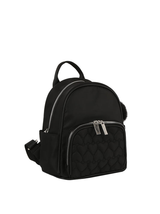 Heart Quilted Casual Small Backpack