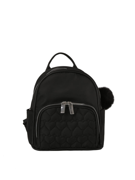 Heart Quilted Casual Small Backpack