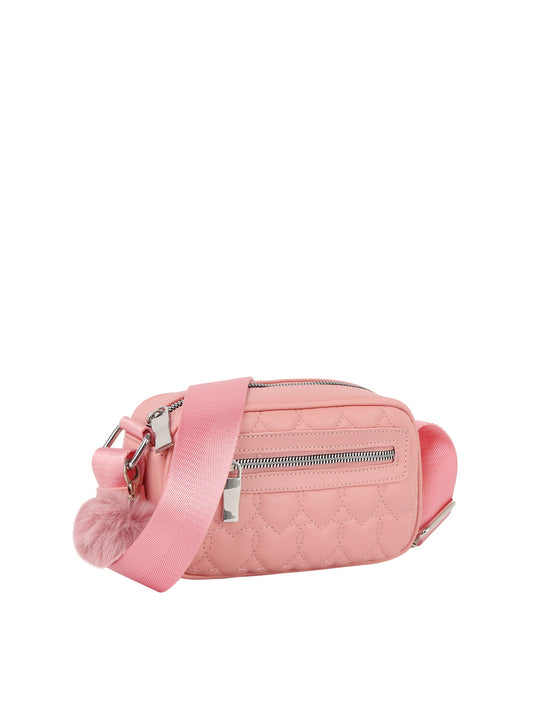 Heart Quilted Square Crossbody Bag