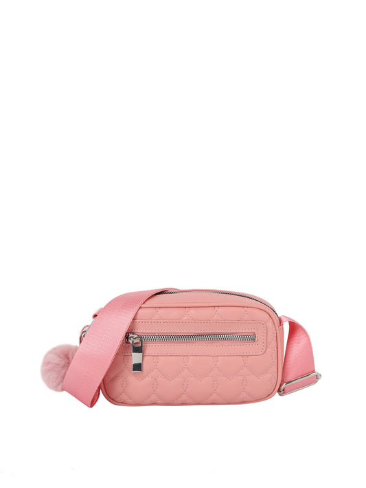 Heart Quilted Square Crossbody Bag