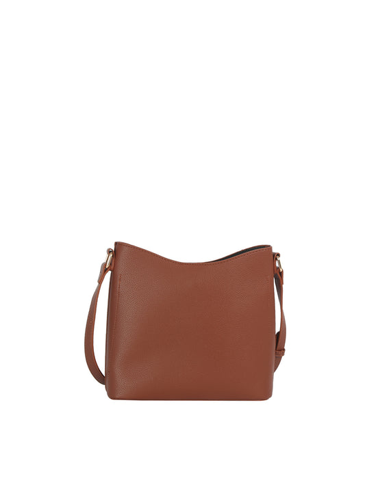 Tassel Charm Pebbled Crossbody Bag