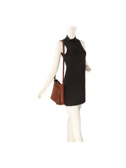 Tassel Charm Pebbled Crossbody Bag