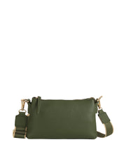 Double-zip Pebbled Crossbody