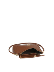 Pebbled Faux Leather Turn-Lock Shoulder Bag