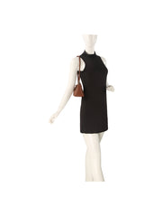 Pebbled Faux Leather Turn-Lock Shoulder Bag