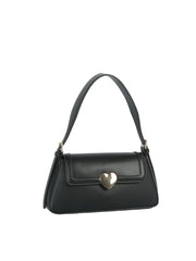 Heart Turn-Lock Structured Shoulder Bag