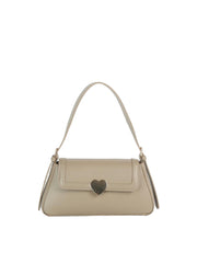 Heart Turn-Lock Structured Shoulder Bag