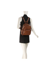 Classic Faux Leather Everyday Backpack