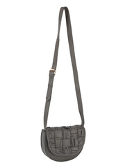 Woven front flap saddle bag