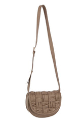 Woven front flap saddle bag