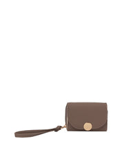 Flap snap closure half wallet