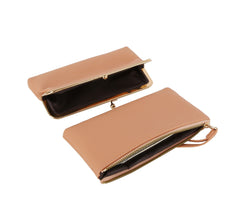 Long detachable wallet with coin purse