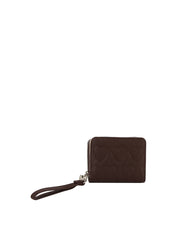 Square Heart Quilted Leather Wallet