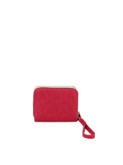 Square Heart Quilted Leather Wallet