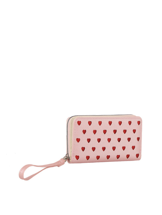 Long Heart Printed Cute Wallet