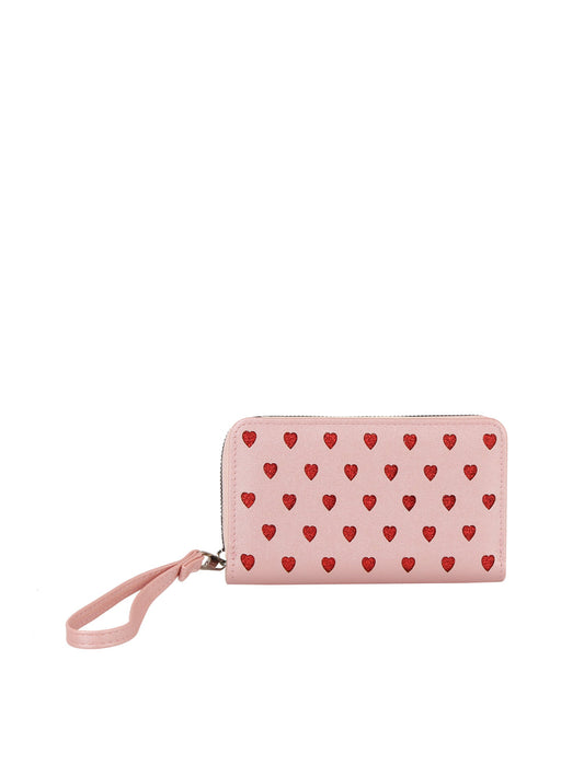 Long Heart Printed Cute Wallet