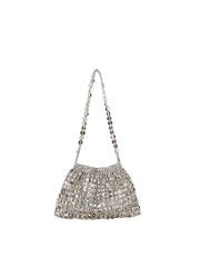 Metal mesh evening shoulder bag