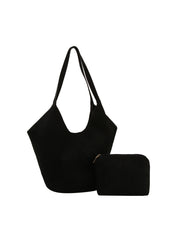 2 in 1 Suede Slouch Tote