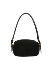 Minimalist Pebbled Faux Leather Shoulder Bag