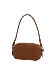 Minimalist Pebbled Faux Leather Shoulder Bag