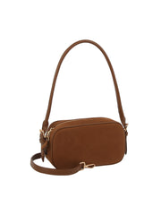 Minimalist Pebbled Faux Leather Shoulder Bag