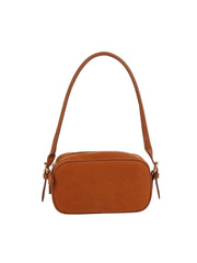 Minimalist Pebbled Faux Leather Shoulder Bag