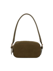 Minimalist Pebbled Faux Leather Shoulder Bag