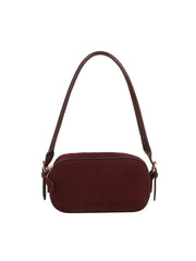 Minimalist Pebbled Faux Leather Shoulder Bag