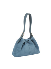 Suede Gather Shoulder Bag