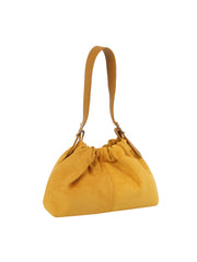 Suede Gather Shoulder Bag