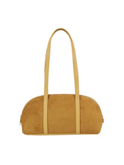 Suede Arc Shoulder Bag