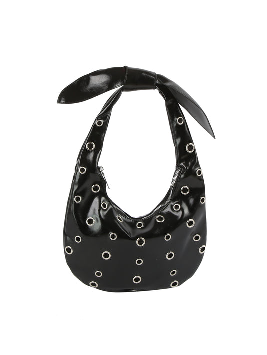 Grommet Knot-Handle Hobo Bag