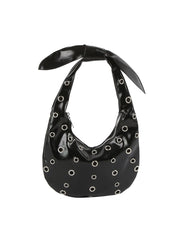 Grommet Knot-Handle Hobo Bag