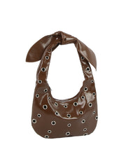 Grommet Knot-Handle Hobo Bag