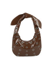 Grommet Knot-Handle Hobo Bag