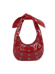 Grommet Knot-Handle Hobo Bag