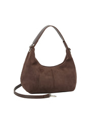 Curved Zip Top Shoulder Bag