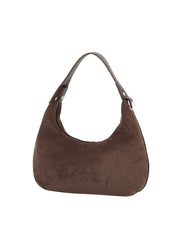 Curved Zip Top Shoulder Bag