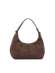 Curved Zip Top Shoulder Bag