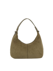 Curved Zip Top Shoulder Bag