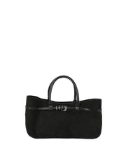 Belt Accent Structured Shoulder Handbag