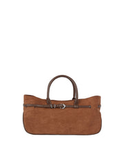 Belt Accent Structured Shoulder Handbag
