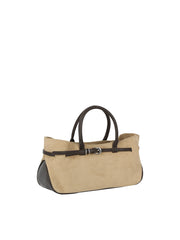 Belt Accent Structured Shoulder Handbag