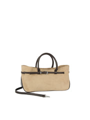 Belt Accent Structured Shoulder Handbag