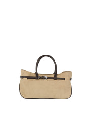 Belt Accent Structured Shoulder Handbag