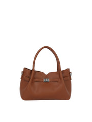 Turn-Lock Pebbled Top Handle Handbag Set