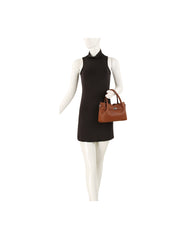 Turn-Lock Pebbled Top Handle Handbag Set