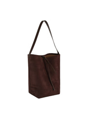 2 in 1 Suede Bucket Bag with Clutch