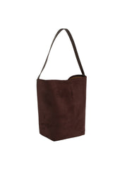 2 in 1 Suede Bucket Bag with Clutch