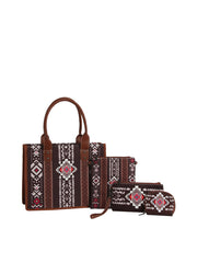 Mesa Pattern Flat Panel Boxy Tote